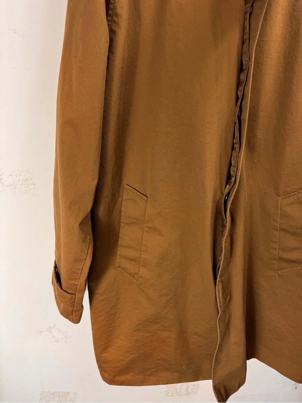 Banana Republic Size XL Waxed Mac Jacket Water Resistant Brown Field Cotton